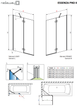Скляна шторка для ванни RADAWAY Essenza Gold PND II 100 110002100-09-01L ліва - зображення 2