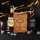 Камни для виски Old Time 9 шт, Подарочная деревянная упаковка + щипцы, мешочек, 2 подставки под бокал - зображення 2