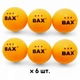 Мячи для настольного тенниса BAX 3*** Набор 6 шт 40 мм ORANGE - изображение 1