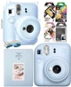 Подарунковий Набір Fujifilm INSTAX Mini 12 Pastel Blue Блакитний Фотокамера миттєвого друку / Картридж 40 фото / Чохол прозорий / Альбом 64 фото подарунок для дівчини на день народження + Подарункове пакування - зображення 1