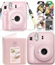 Набір Fujifilm INSTAX Mini 12 Blossom Pink Рожевий Фотокамера миттєвого друку / Картридж 40 фото / Чохол прозорий / Альбом 64 фото + Подарункове пакування - зображення 1