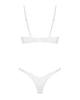 Класичний комплект білизни Obsessive Alissium set Білий XL/2XL (SX0605) - зображення 4