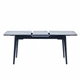 Стіл обідній розкладний BERLIN CERAMIC 140(180)x80 Білий глянець Чорний каркас (9749) - зображення 3