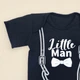 Боді для хлопчика зі принтом Little Man зріст 86 см (12 - 18 місяців) Malena Чорний - зображення 2