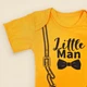 Боди для мальчика с принтом Little Man рост 62 (1 - 3 месяца) Malena Оранжевый - изображение 2