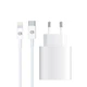 Зарядное устройство для смартфона и планшета, AMHJ83 20W White USB-C Power Adapter с кабелем USB-C to Lightning в комплекте, поддержка Power Delivery и Quick Charge 3.0, быстрая зарядка для iPhone и iPad, ArmorStandart (ARM77724) - изображение 1