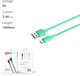 Кабель XO microUSB NB156 2.4A 1 м 2 шт Green (NB156-M-2GR) - зображення 2