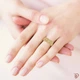 Обручку DIAMOND of LOVE "Благословення небес: Сяйво душі" жіноче в жовтому золоті, 17,5 р - зображення 2