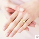 Обручальное кольцо DIAMOND of LOVE "Благословение небес: Лёд и пламя" в желтом золоте, 16,5р - изображение 2