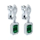Серьги DIAMOND of LOVE "Мудрость мира" в белом золоте с изумрудами и бриллиантами - изображение 2