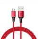Кабель XO microUSB NB143 Braided 2.4A 1 м Red (NB143-M1-RD) - изображение 1