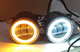 Дополнительные противотуманные LED фары ПТФ на Ford FIESTA 3,5" 45+45W W/Y обід/повор 05- комплект Форд Фиеста M2065160 - изображение 3