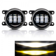Дополнительные противотуманные LED фары ПТФ на MITSUBISHI OUTLANDER 3,5" 45+45W біл/жовт 07-12 комплект Митсубиси Аутлендер M2065087 - изображение 1