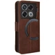 Чехол-книжка с кармашками Deexe Wallet Stand для Infinix GT 20 Pro - Brown - изображение 6