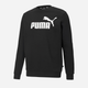 Bluza bez kaptura polarowa męska Puma Ess Big Logo Crew Fl 58667801 M Czarna (4063697319776) - obraz 4