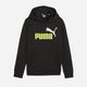 Młodzieżowa bluza z kapturem ocieplana chłopięca Puma Ess+ 2 Col Big Logo Hoodie Fl 58698759 140 cm Czarna (4099685450220) - obraz 4