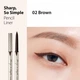 Водостойкий карандаш для глаз Clio Sharp, So Simple Waterproof Pencil Liner 02 Brown 0,14g - изображение 2