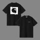 Футболка унисекс с разрезаным рисунком Carhartt размер L черного цвета - изображение 2