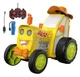 Интерактивная детская игрушка Веселый Трактор на радиоуправлении Crazy Jumping Car со звуковыми эффектами Желтый - изображение 1