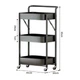 Этажерка на колесах 3яр Stenson WW01358-BL 44*28*87см - изображение 2