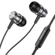 Наушники BOROFONE Platinum metal universal earphones with microphone BM75 1,2m Black - изображение 3
