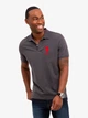 Поло длинное мужское U.S. Polo Assn 113044-8800A(Heather Dark Gray) L Темно-серое (786667140821) - зображення 1