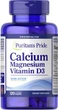Кальцій магній вітамін Д3 Puritan's Pride Calcium Magnesium Vitamin D3 120 caplets - зображення 1