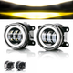 Фары светодиодные LED Ford Fusion, C-Max, Explorer, Ecosport, Fiesta, Focus, Focus, Transitпротивотуманные 3,5" W/Y,белый/желтый свет,комплект 2шт (12721) - изображение 1