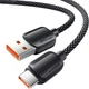 Кабель ESSAGER Breeze USB Cable USB-A to Type C 2 м 100W Black (EXC7A-WLA01-P) - изображение 3