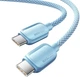 Кабель ESSAGER Breeze USB Cable Type C to Type C 1 м 100W Blue (EXCTT1-WL03-P) - изображение 3