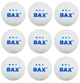 Мячики для настольного тенниса BAX 3* Набор 9 шт 40 мм White - изображение 1