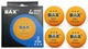 Мячики BAX 3*** TABLE TENNIS BALLS ORANGE 4 шт. 140624 - изображение 1