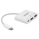 Док-станція хаб Intracom Manhattan 152945 USB 3.1 Type-C - HDMI USB 3.0 PD 60W 4в1 White - зображення 2