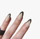 Накладні нігті із клеєм Technic Cosmetics Almond - Coloured French Tip 24 шт. Чорний. Золотистий. Молочний - зображення 1