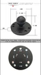Кругла монтажна основа CH - RAM з кулькою 1" розмір B (25,4 mm) - изображение 2