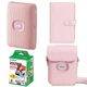 Подарунковий набір до фотопринтера Fujifilm Instax Mini Link2 Soft Pink / Чохол рожевий / Фотоальбом рожевий на 108 знімків/Фотопапір (2 картриджі х 10 знімків) - изображение 1
