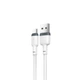 Кабель силіконовий Type-C - XO NB208 Liquid Silicone Data Cable 1m білий гнучкий - зображення 2