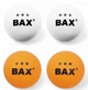 Мяч для настольного тенниса BAX 3* white/orange 4 шт - изображение 1
