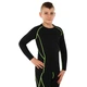 Рашгард подростковый футболка компрессионная Zelart J02 размер 2XS (120-130 см) Black-Green - изображение 3