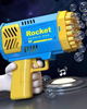 Пістолет мильних бульбашок на батарейках 40 отворів Rocket дитячий генератор мильних бульбашок жовто-синій - зображення 5