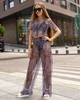 Женский костюм кроп-топ и штаны сетка с принтом Леопард Maybel XL LEO-SUIT (3344_5) - изображение 1