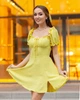 Жіноча сукня міні з креп-жатки Жовтий Maybel 2XL 418 (3210_6) - зображення 9