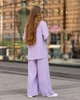 Жіночий костюм з креп жатки сорочка та штани Бузковий Maybel 3XL 412 (2137_6) - зображення 5