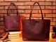 Сумка-шоппер "Tote Bag" кожаная S бордо - изображение 3