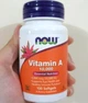 Витамин А NOW Vitamin A 10,000 IU 100 гел капс - изображение 7