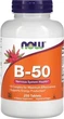 Комплекс витаминов группы Б Now Foods B-50 250 таб Нау Фудс - изображение 1