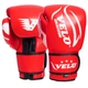 Перчатки для бокса и единоборств кожаные VELO Champ VL-2208 Red-White 12 унций - изображение 1