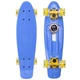 Скейт пенни борд Penny My Go Fish Skateboards 405-10 со светящимися колесами Blue-Yellow - изображение 1