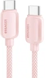 Кабель ESSAGER Breeze USB Cable Type C to Type C 1 м 100W Pink (EXCTT1-WL04-P) - изображение 1