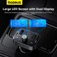 Адаптер автомобильный Baseus S-09 Lite (FM-трансмиттер, Bluetooth 5.3, USB, громкая связь, HD-микрофон, LCD-дисплей) - Черный - изображение 10